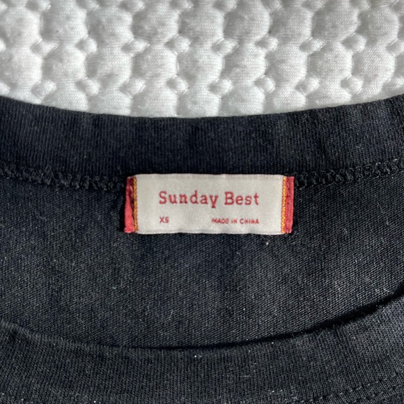 Embrodered Black Tee from Aritzia - Picture 2 of 4